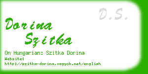 dorina szitka business card